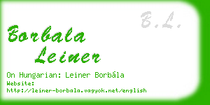 borbala leiner business card